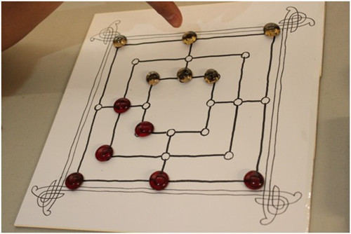 在Ashmolean博物馆学习下棋(a Medieval board game)