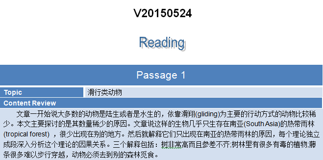 2015年5月24日托福考试回忆