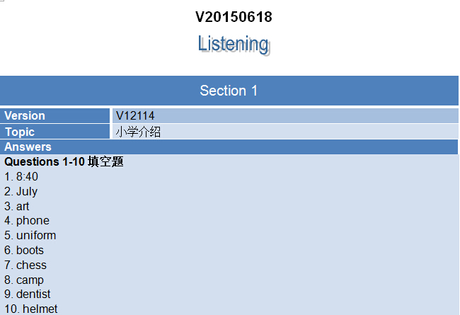 新航道2015年6月18日雅思考试回忆