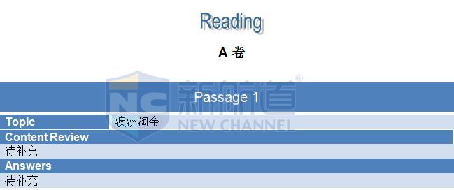 新航道2015年11月7日雅思考试回忆A卷阅读1