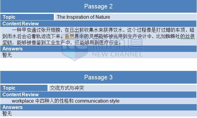 新航道2015年11月19日雅思考试回忆阅读A卷 PASSAGE 2&3