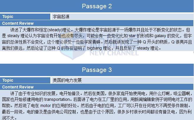 新航道2015年11月21日托福考试回忆阅读B卷 2&3