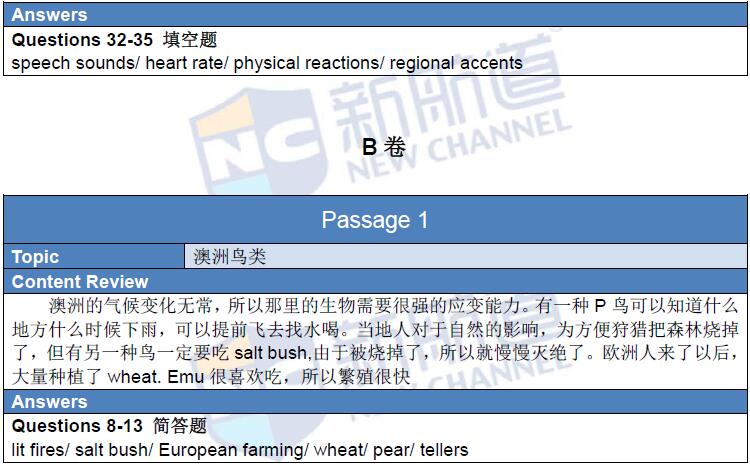 新航道2016年1月9日雅思考试回忆阅读3