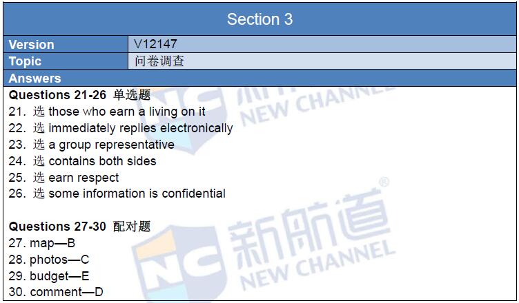 新航道2016年3月31日雅思考试回忆听力section3