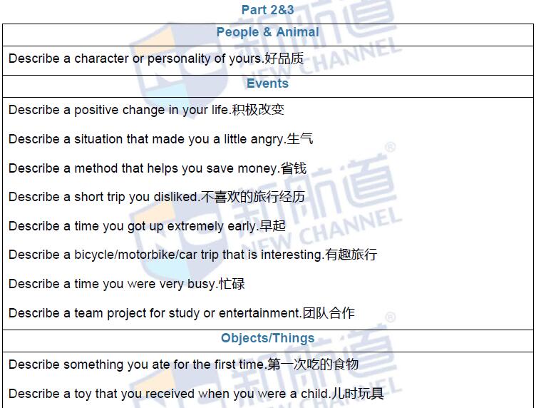 新航道2016年9月15日雅思考试回忆口语28