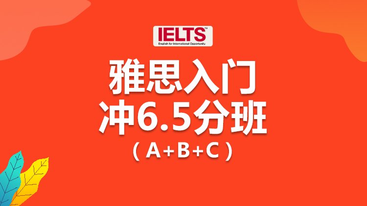 雅思入门冲6.5分班（A+B+C）