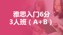 雅思入门6分3人班（A+B）